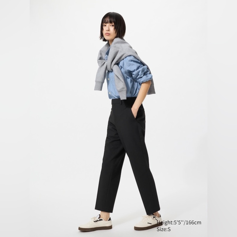 Uniqlo Women’s Smart Ankle Pants - Black Tapered Trousers